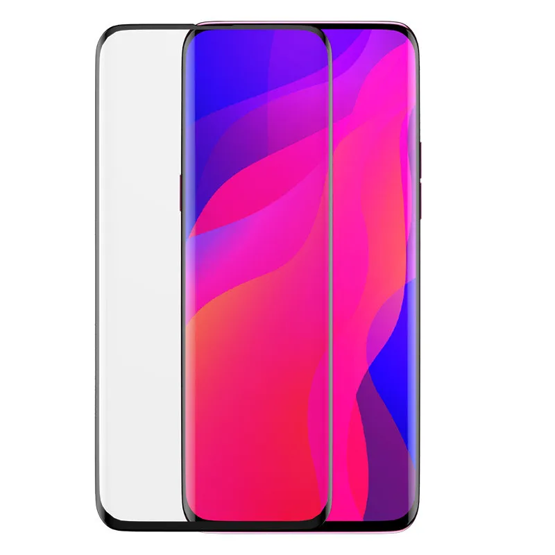Для OPPO Find X закаленное стекло с изогнутыми краями полное покрытие Защита экрана