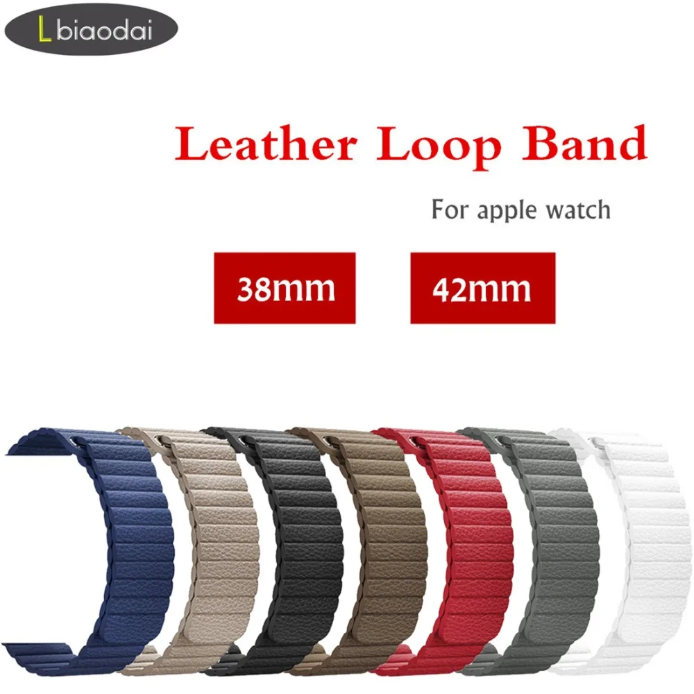 

Leather loop for apple watch band strap 42mm 38mm iwatch 4 band 44mm 40mm bracelet Leather watchband for aplle watch 4 3 2 1