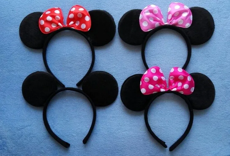 Minnie Mickey Mouse Ears Headband Birthday Party Decorations Kids Minnie Mickey Mouse Party Favors Supplies Bow Hair Accessories Accessories Ps3 Mouse Comptermouse Steel Aliexpress