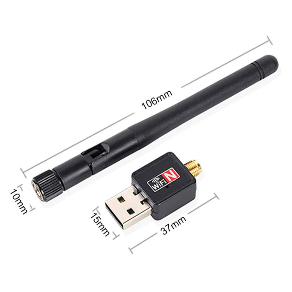 2 4G мини USB Wifi адаптер 150 Мбит/с 2дб WiFi ключ MT7601 Wi-Fi приемник беспроводная сетевая
