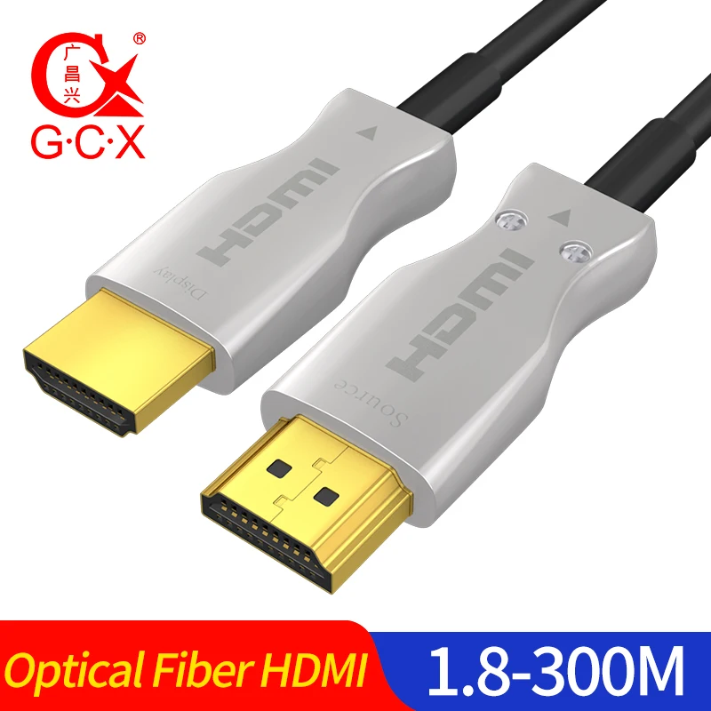 

GCX Optical Fiber HDMI Cable 2.0 2.0a 2.0b Ultra-HD 4K 60Hz HDMI Fiber Optic HDR 4:4:4 Lossless amplifier 1m-300m Cable HDMI