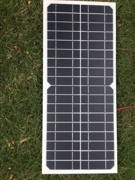 

CNH 18V 10w solar cell kit Transparent semi-flexible Monocrystalline solar panel DIY module outdoor connector DC 12v charger