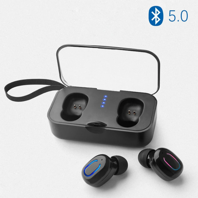 TWS Bluetooth гарнитура для смартфона беспроводные наушники с микрофоном в ухо бас