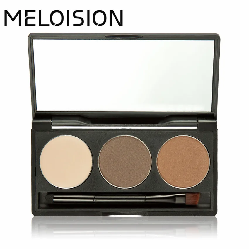 MELOISION Shadows 3 Colors Professional Make Up Long-Lasting Glitter Eye Shadow Palette Eyeshadow With Makeup Brush |