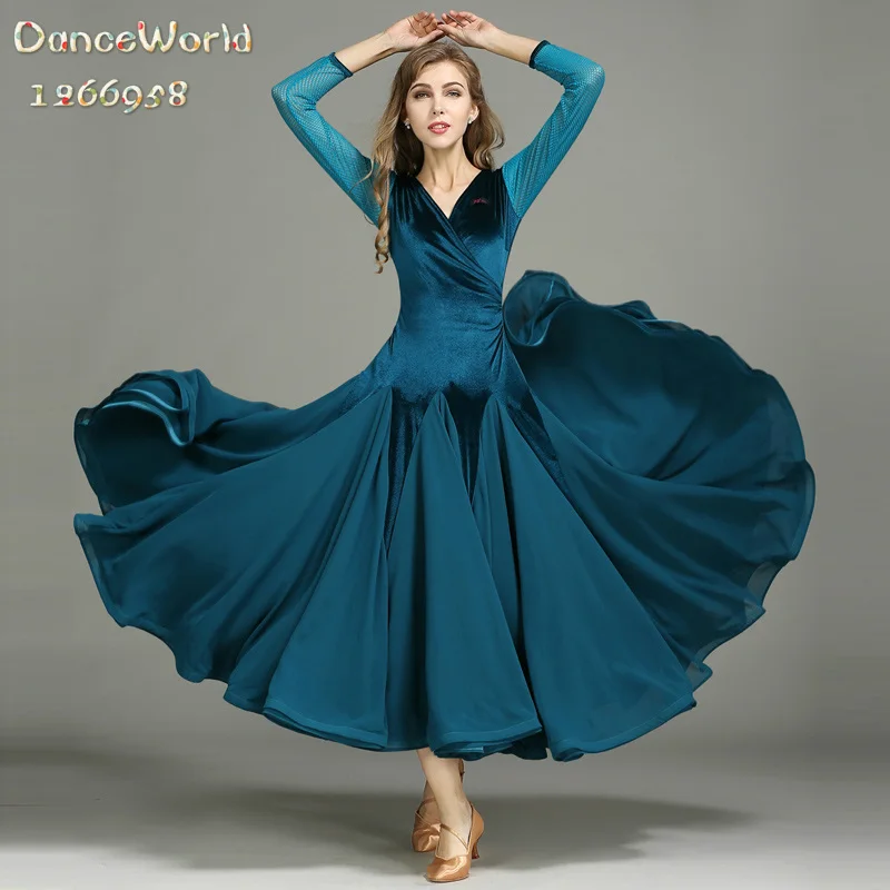 Buy sexy velvet modern dance ballroom dance dress