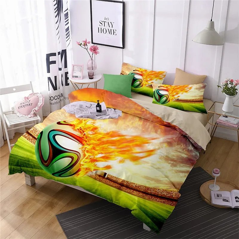 Fanaija كرة القدم طقم سرير الملكة حجم 3d مطبوعة الرياضة حاف الغطاء مع سادات واحد الملك التوأم السرير تصميم bedline Fanaija كرة القدم طقم سرير الملكة حجم 3d مطبوعة الرياضة حاف الغطاء مع سادات واحد الملك التوأم السرير تصميم bedline