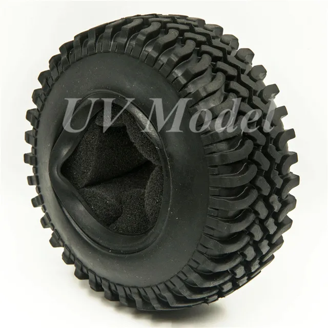 Best Offers 4pcs 100mm 1.9" Rubber Rocks Tyres / Wheel Tires For SCX10 D90 RC Rock Crawler Car 1:10 Monster Truck RC On-Road Car Parts 
