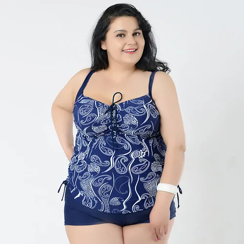 

2018 new large sizes print swimwear women split swimsuit plus size Bust bikinis Large Size 2XL-6XL large size swimsuits w020#