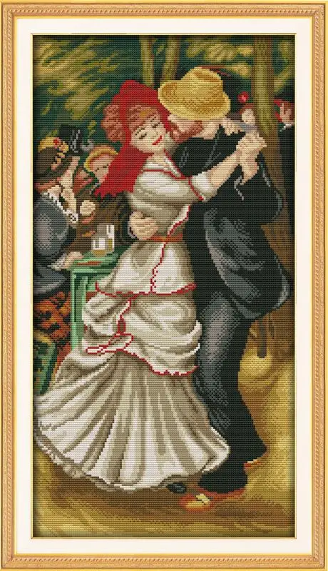 11CT Printed DIY Handmade Needlework Passionate Dance DMC Cross Stitch Kit for Embroidery Patchwork Knitting Needles Crafts