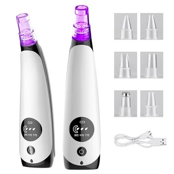 

MultiFunction Blackhead Remover Face Deep Pore Acne Pimple Removal Vacuum Suction Violet Light Photon Rejuvenation Skin Care