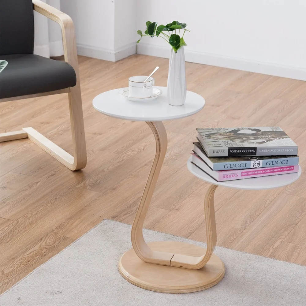 Giantex Modern Bentwood End Accent Table Sofa Side Coffee Table w/Curved Leg Living Room Home Furniture HW59356 Giantex Modern Bentwood End Accent Table Sofa Side Coffee Table w/Curved Leg Living Room Home Furniture HW59356
