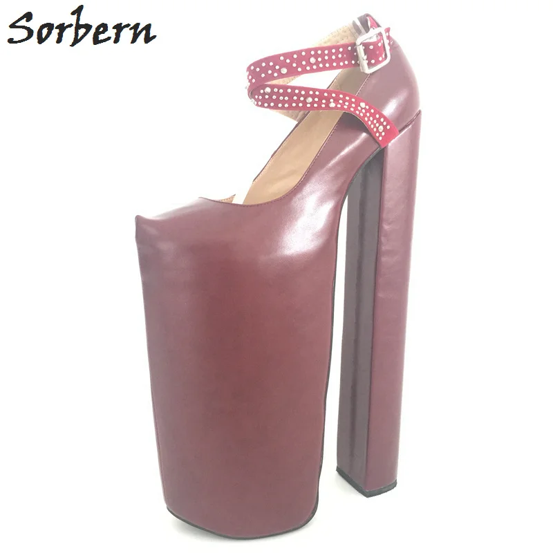 Sorbern/обувь Лолиты для костюмированной вечеринки; женские туфли-лодочки на толстой платформе 22 см; обувь в стиле панк на шнуровке; женская обувь на платформе разных цветов; COS