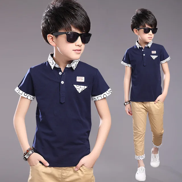 Boys Clothes Summer Children Clothing Teenage Boy Short Sets Polo