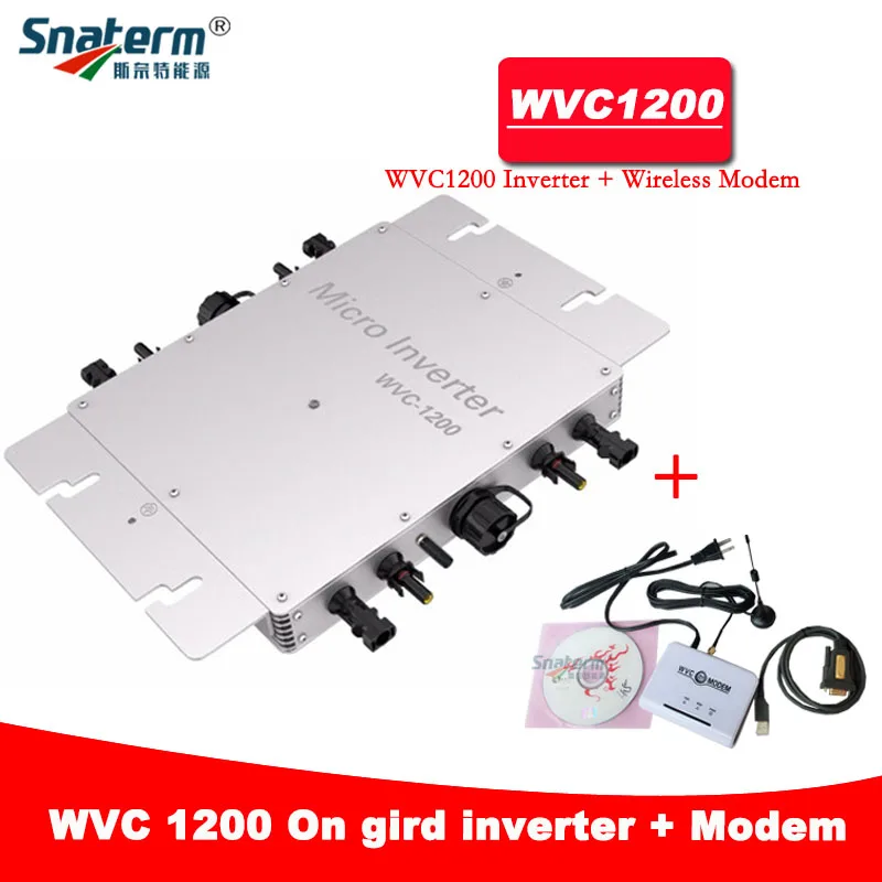 

WVC 1200W Micro Solar Power Inverter comes with Wireless Modem Pure sine wave on grid 1200W AC110V AC220V power inverter