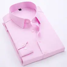 Новая мужская деловая рубашка, Повседневное платье, рубашка, рубашка для мальчиков, тонкая рубашка с длинными рукавами