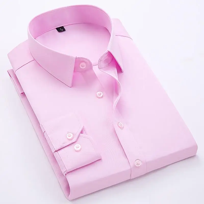 

2019 new business shirt men's casual dress shirt boys shirt Slim long-sleeved shirt
