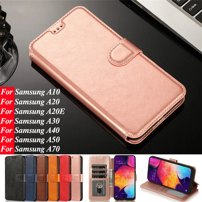 Кожаный чехол для Samsung A20E Винтажный телефона A30 флип-кошелек чехлы Hoesje Galaxy A10 A20 A40