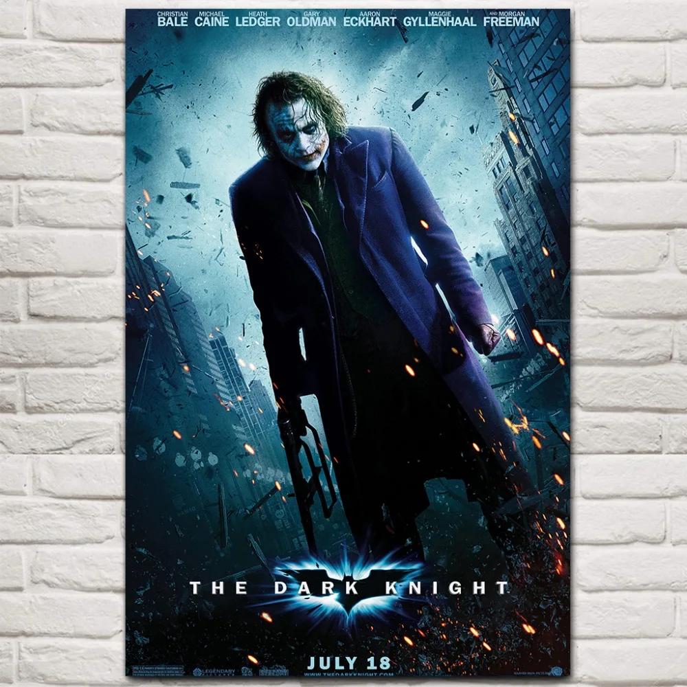 STICKER AUTOCOLLANT POSTER A4 FILM BATMAN THE DARK KNIGHT LE JOKER N°4