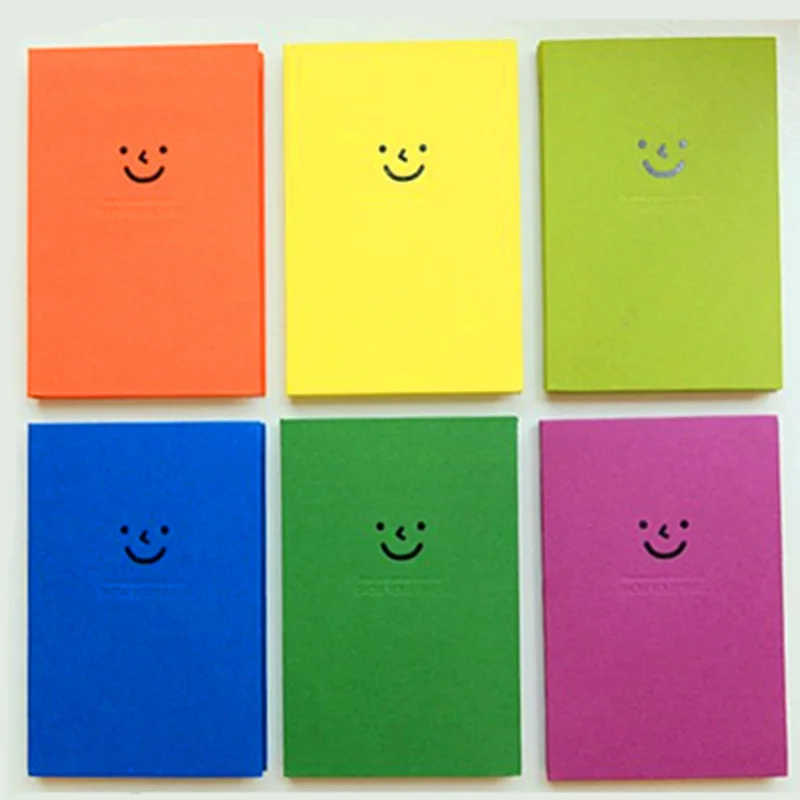 

MIRUI South Korea stationery pure color hard copies Blank pages smile notebook