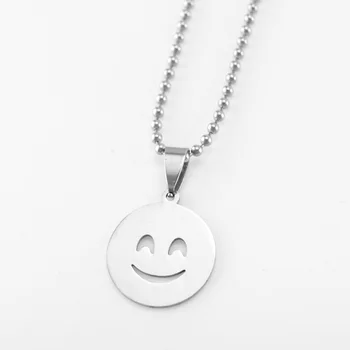 

Stainless Steel Silver Color Cute Baby Smiley Face DIY Pendant Face Double Sides Polished Pendants For Wholesale 50pcs