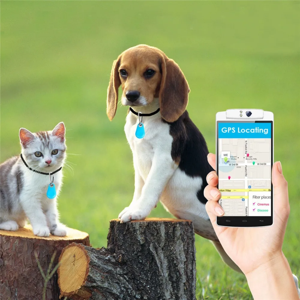 Nuevo moderno Mini GPS rastreador Anti-Perdida Bluetooth impermeable rastreador para mascotas perro gato llaves cartera niños Trackers de equipo