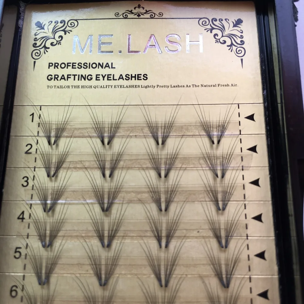 Wholesale ME.LASH 10 trayslot Butterfly Wings Shape 3D Eyelashes Winged Dovetail Imitate Silk False Mink Individual 7D Eyelash (10)