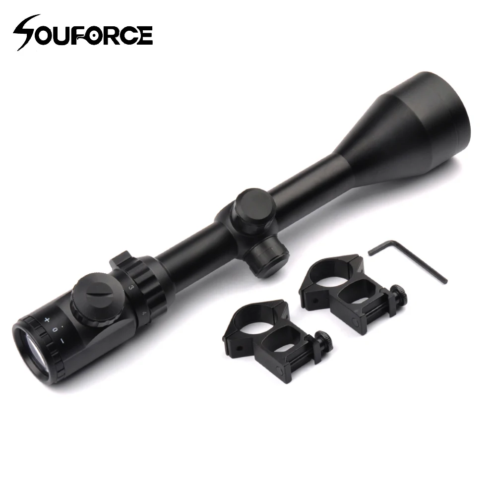 

3-9*50EG Red/Green Illuminated Rangefinder Reticle Riflescope with 20mm Mount for Hunting Rifle and Airsoft Scope