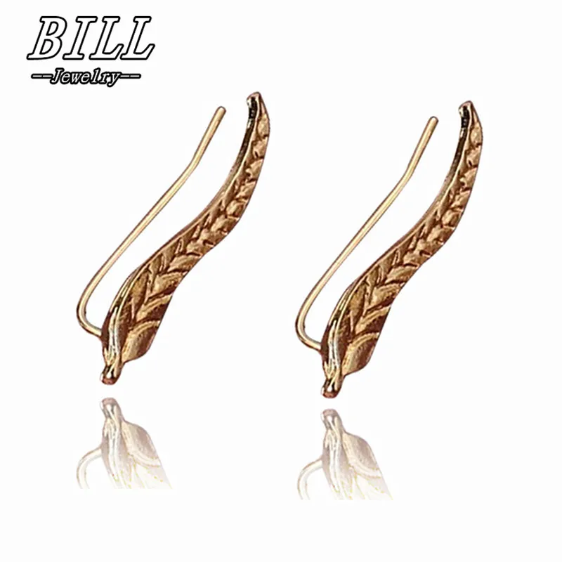 

ES931 New Leaf Earrings Feather Stud Earring for Women Accessories Gifts Plant Earings Fashion Jewelry boucle d'oreille HOT Sale