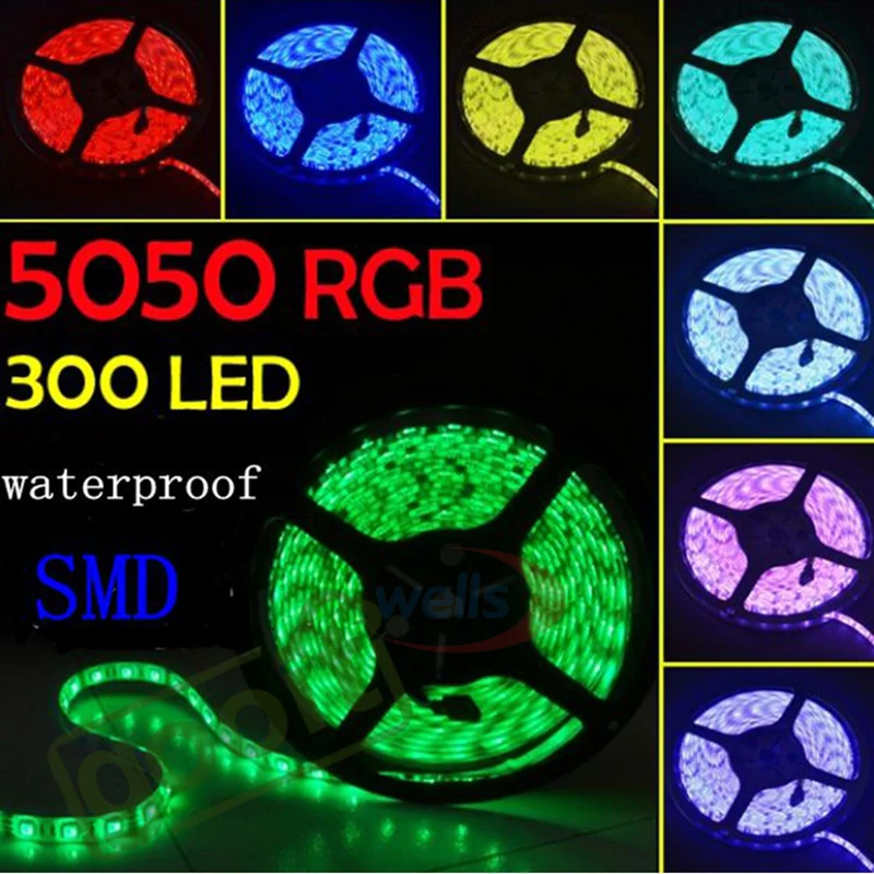 LED-Strip-SMD5050-DC12V-60LEDs-m-5m-lot-Flexible-LED-Light-RGB-5050-LED-Strip-red