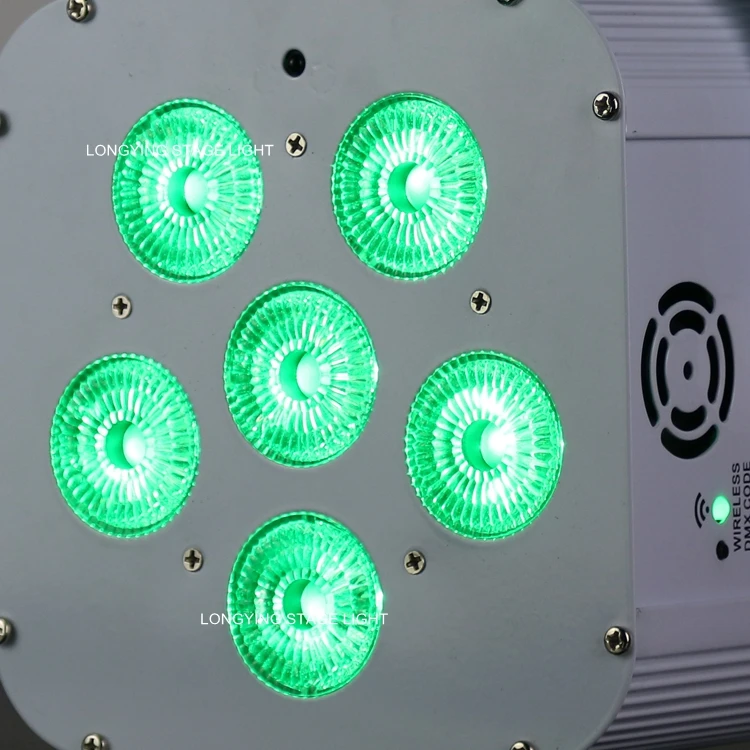 8 шт./лот кейс упаковка 6x18 Вт 6in1 Батарея питание Беспроводной DMX512 светодио дный номинальной света
