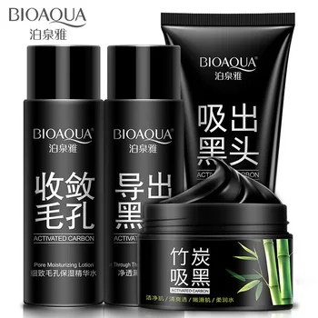 

BIOAQUA Skin Care Unisex Facial Blackhead Remover Acne Treatment Face Care Deep Cleansing Suction Black Head 4pcs/lotFace Masks