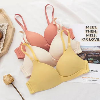 

Roseheart Summer Women Fashion Sexy Lingerie Set Padded Bras Wireless Bras Panties One-Piece Bra Sets Women Underwear A B