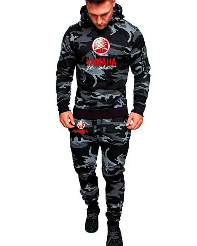 

2019 Brand top Men's suit YAMAHA hoodie tops and pants casual jas Suzuki hoodie Men Motorfiets Hoodies