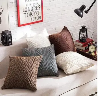 

Designer wool knit i hug pillowcase Modern minimalist American Nordic cushion cover