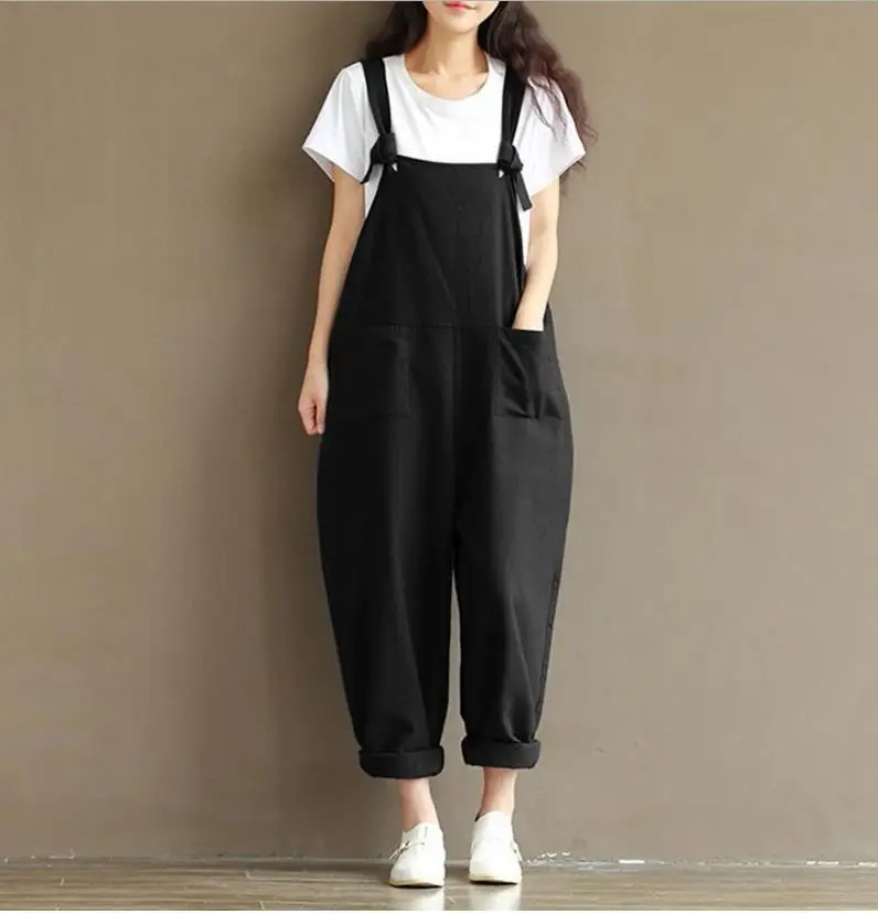 

Harem pants 2018 summer pants for women new high waist plus size fat MM black pants fashionable cotton casual Long belt trousers