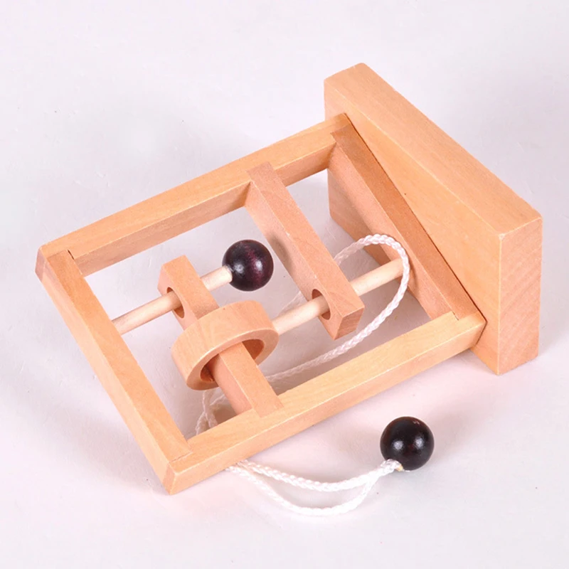 Luban замок волшебная игрушка/Новинка 3D деревянная веревка кольцо головоломка IQ для взрослых струнная головоломка/детская головоломка вызов волшебная игра