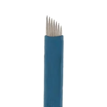 100 шт. S7 стерилизованные иглы для татуировки ручная игла для волос, Средства для укладки волос ручка для микроблейдинга Перманентный макияж бровей татуировки Советы поставки