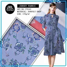 Модная одежда с цветочным принтом Джерси Ткань для шитья брюки платье носки с оборочкой шарфы оптом 4 цвета на выбор 751A JXL