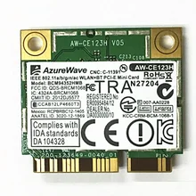 SSEA для AzureWave Broadcom BCM94352HMB BCM94352 802,11/ac 867 Мбит/с wifi Половина мини PCI-E DW1550 беспроводная карта с Bluetooth