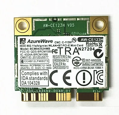 SSEA For AzureWave Broadcom BCM94352HMB BCM94352 802 11 ac 867Mbps wifi Half Mini PCI E DW1550
