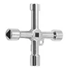 4 Way Universal Cross Triangle Wrench KEY for Train Electrical Elevator Cabinet Valve Alloy Triangle 3
