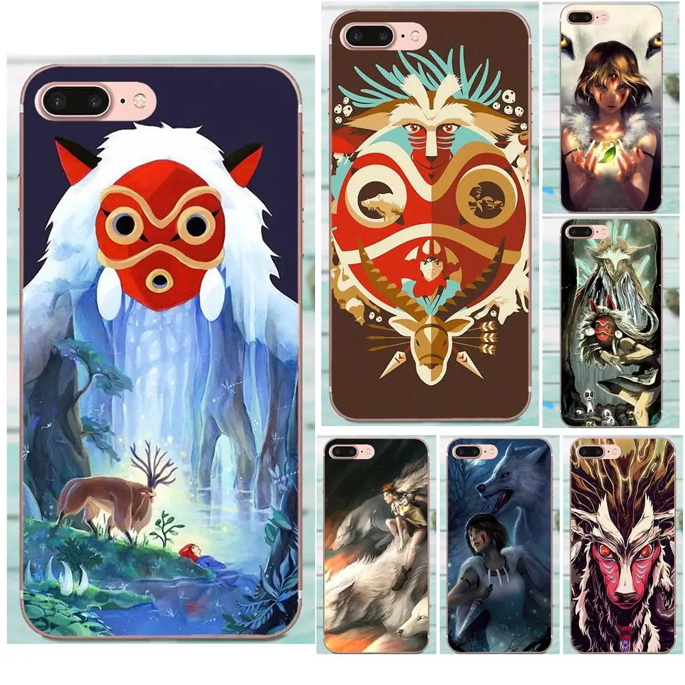 Мягкий чехол для телефона принцессы Mononoke Fan Art Apple iPhone 4 4S 5 5C 5S SE 6 6S 7 8 Plus X XS Max XR Custom