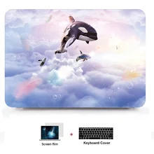 Чехол для ноутбука + силиконовый чехол для клавиатуры + экранная пленка для 2018 Macbook Air 11 Air 13 Pro Retina Touch Bar 12 13 15 дюймов(China)