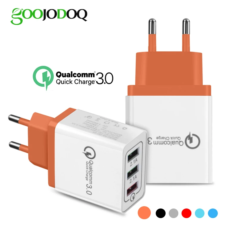 

Eu Charger Usb Quick Charge 3.0 Usb Charger For Samsung iphone xs max Quick Charger Fast Charger Power Adapter for xiaomi huawei