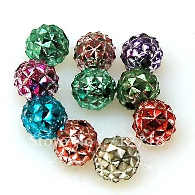 

Beads,Loose beads , 8mm pineapple shape , colorful beads with silverline sold of 1150pcs (Min Order $20)