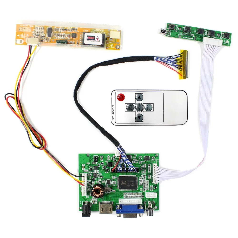 Плата ЖК контроллера для аудиосистемы HD MI + VGA 2AV экрана 17 дюймов 1440x900 LTN170X2 B170PW06