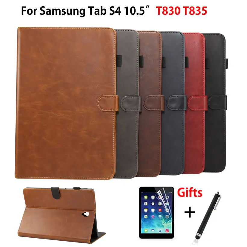 Роскошный чехол для Samsung Galaxy Tab S4 10 5 дюйма T830 T835 SM планшета из искусственной кожи с