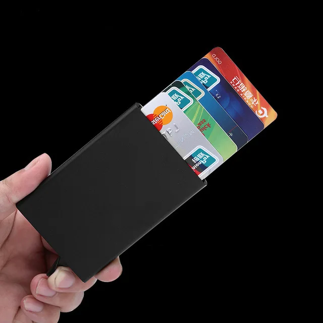 

NEW Metal Men Card Holder Aluminium Credit Card Holder Travel Men Automatic Pop Up Wallet Business ID Card Case Tarjetero Hombre
