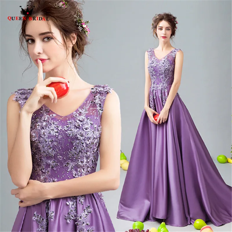 purple evening gowns for weddings