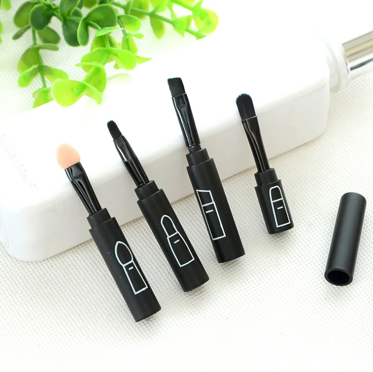 

4In1 Makeup brushes Lip brush eyeliner concealer Tools Fashion Foundation Powder Portable belt telescopic